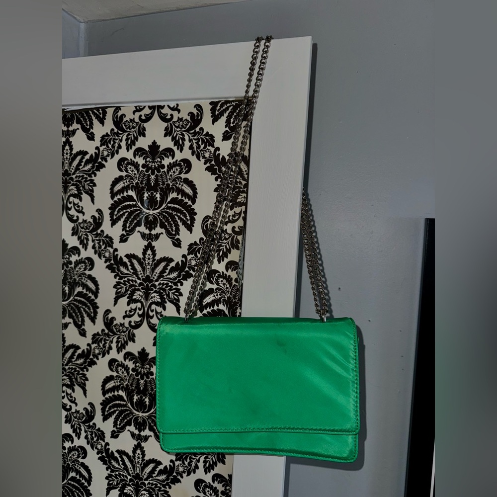 ASOS green chain shoulder bag
